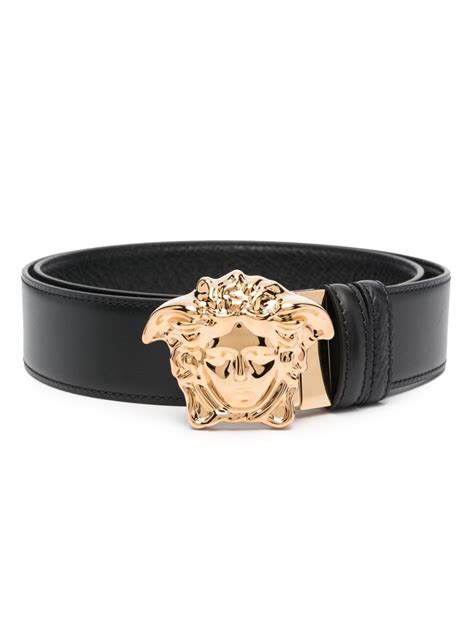 Ceinture en cuir medusa Versace Noir taille 100 cm en Cuir